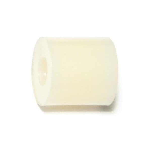 Round Spacer, Nylon, 1/2 in Overall Lg, 1/4 in Inside Dia, 12 PK